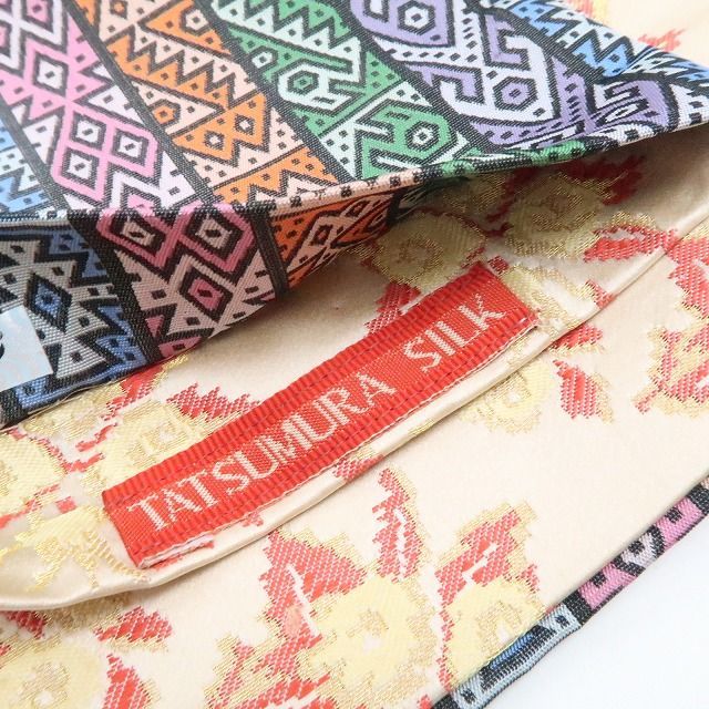 ❁tomihisa❁ 龍村美術織物 チャンカイの己 着物 正絹 浴衣 リバーシブル”気分で選べる 伝統の遊び心”半幅小袋帯 7536
