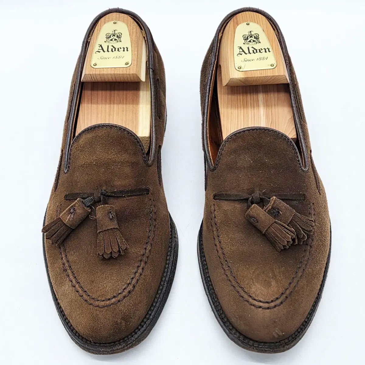 【美品】ALDEN タッセルローファー　ブラウン 666 サイズ7 1/2 ALDEN オールデン 666 スウェード タッセルローファー ブラウン (7 1/2
