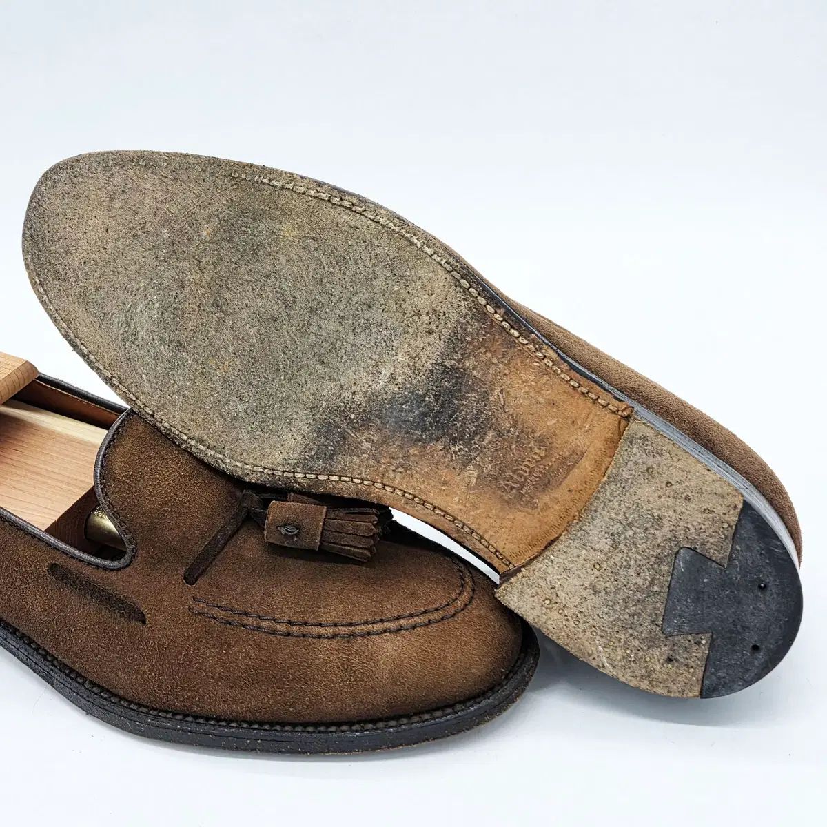 【美品】ALDEN タッセルローファー　ブラウン 666 サイズ7 1/2 ALDEN オールデン 666 スウェード タッセルローファー ブラウン (7 1/2