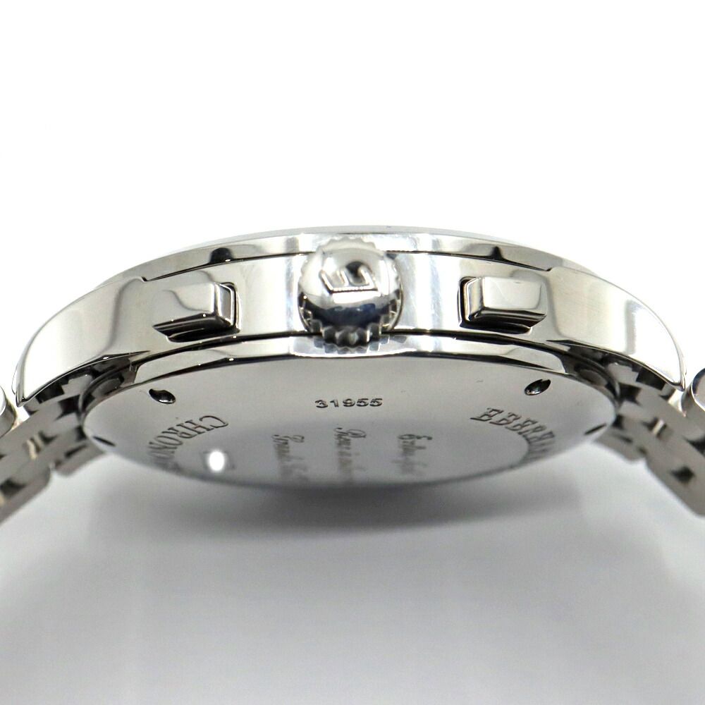  栄 エベラール エクストラフォルト グラン タイユ ルー ア コロンヌ 31955.4 シルバー 腕時計 クロノグラフ SS 自動巻き メンズ♥ 自動巻き時計 腕時計(アナログ)