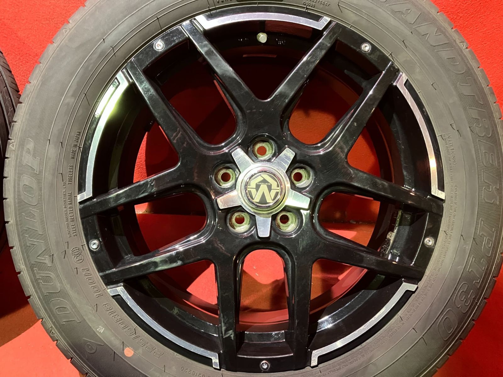 サマータイヤホイールセット 225|60 R 18 DUNLOP PT 30 x 7.0 40 114.3|5 H 社外 MUD VANCE 4本SET