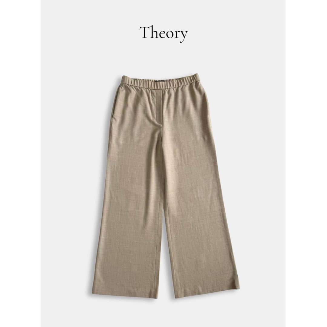 Theory パンツ CLEAN CROP B ウール混 きれいめ オフィス