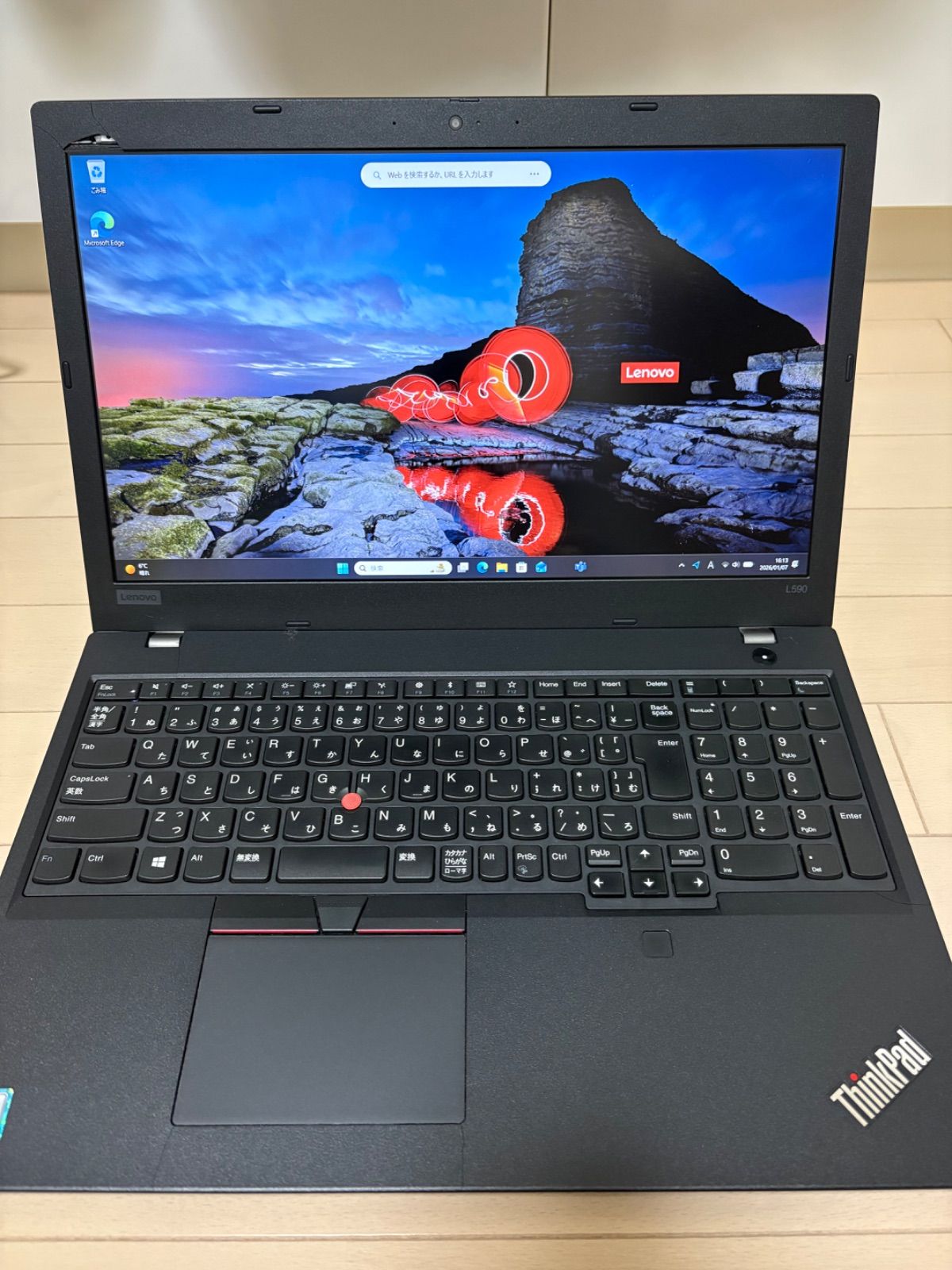 割れ有|即配送 Lenovo ThinkPad L 590 Windows 11 メモリ8 GB Core i 7 大画面 高速 パソコン ノートPC レノボ シンクパッド すぐ使える