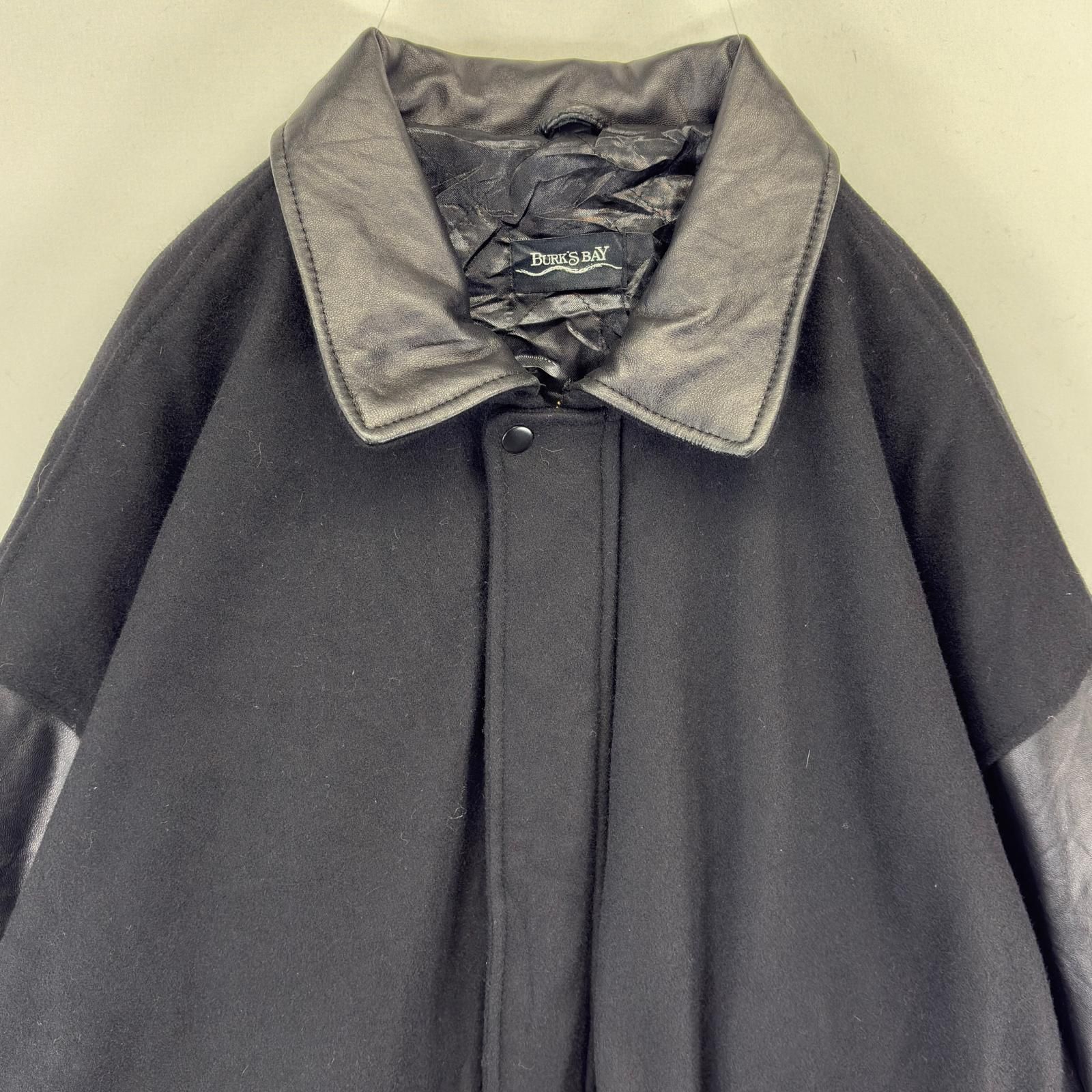 古着 BURK'S BAY スタジャン ウールスタジャン 袖レザー 大きいサイズ