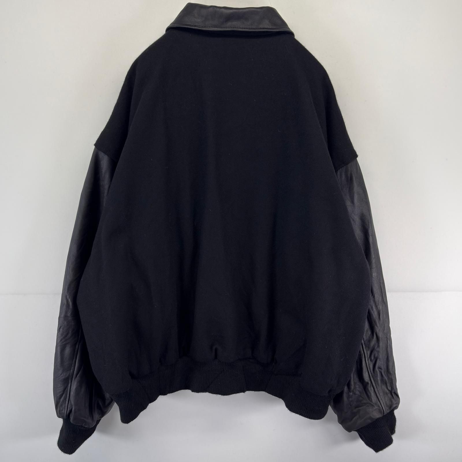 古着 BURK'S BAY スタジャン ウールスタジャン 袖レザー 大きいサイズ