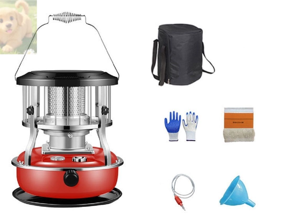 ストーブランプ タンク容量4.5 L 360°対流型加熱 省エネ 小型 軽量 収納バッグ付き 屋外多機能 防寒対策