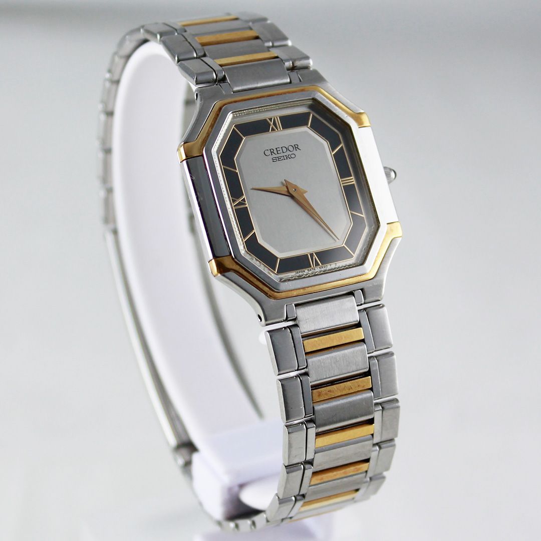 SA218 SEIKO CREDOR クレドール 5A74-3A10 八角形 オクタゴン コンビ