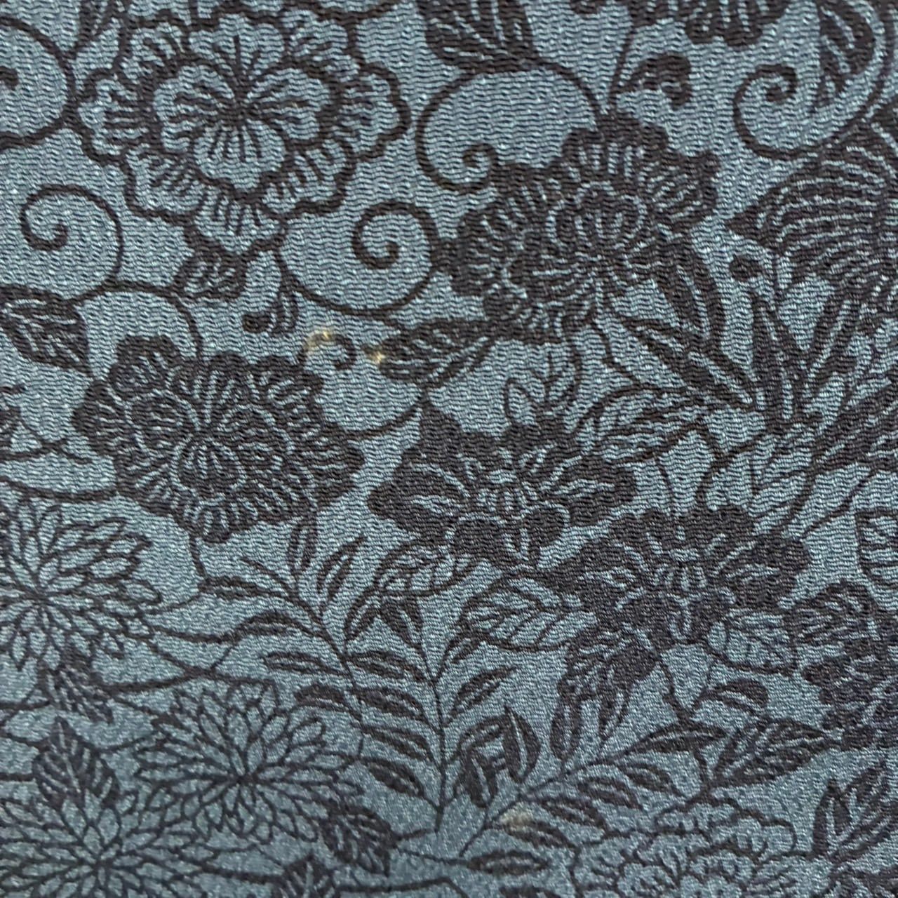 小紋 藍染 縮緬 裄65 唐草 正絹 着物 MK-2810 - メルカリ