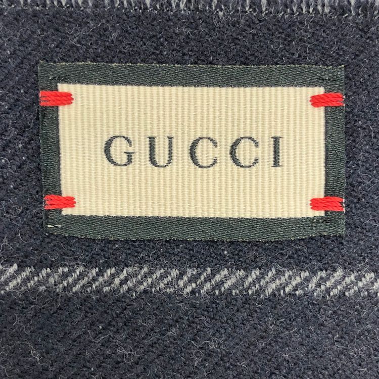 GUCCI グッチ BEE スター 総柄 ウール マフラー 430583 ウィメンズ