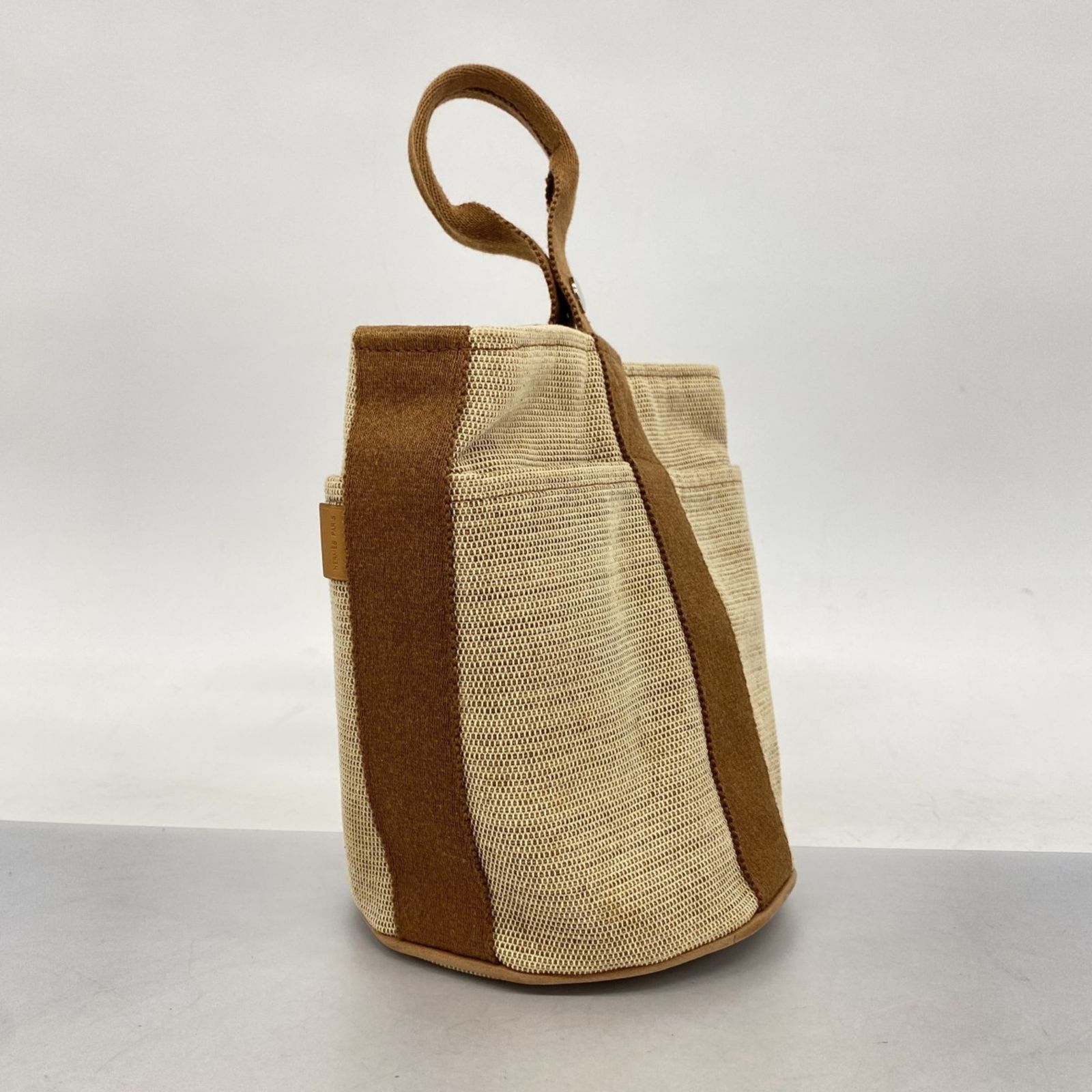 超美品 HERMES エルメス サクソーPM キャンバス レザー ハンド バッグ 超美品 HERMES エルメス サクソーPM キャンバス レザー ハン