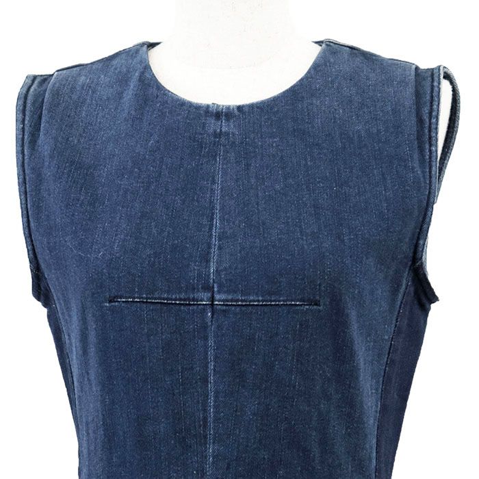 Louis Vuitton デニムノースリーブワンピース 38 中古・古着通販】LOUIS VUITTON (ルイ ヴィトン) レオパードジャガード