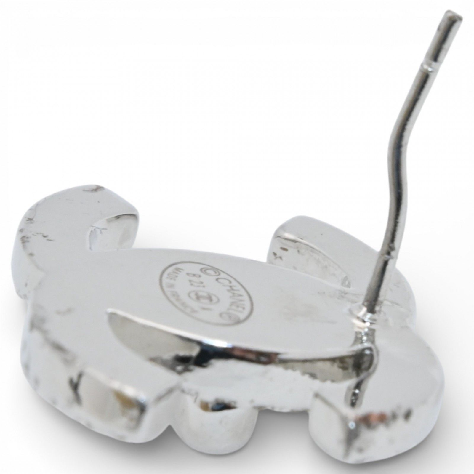 シャネル ココマーク ターンロック ラインストーン ピアス 片耳 B