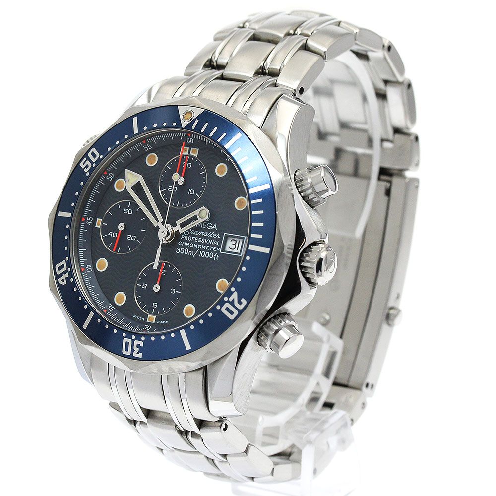  オメガ OMEGA 2599 80 シーマスター300 デイト クロノグラフ 自動巻き メンズ 保証書付き_920993 自動巻き時計 腕時計(アナログ)