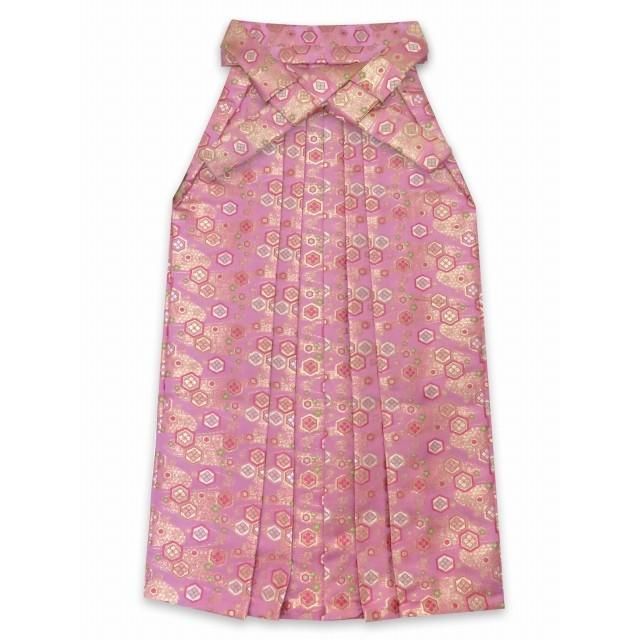 卒業式 袴 大学生の金襴袴 L 桃花色 亀甲紋 ピンク