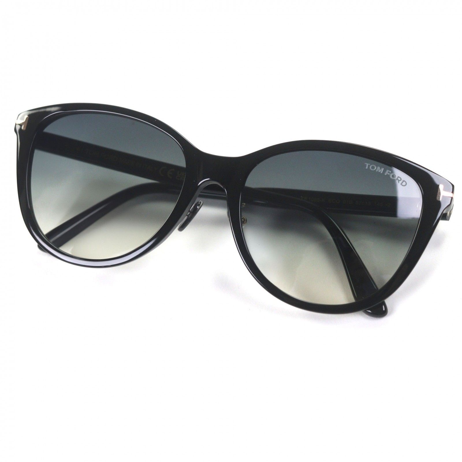 TOM FORD トムフォード TF 1055-K グラデーションレンズ キャットアイ サングラス ブラック 57□18 145 デモレンズ 箱 ケース付き イタリア製 メンズ