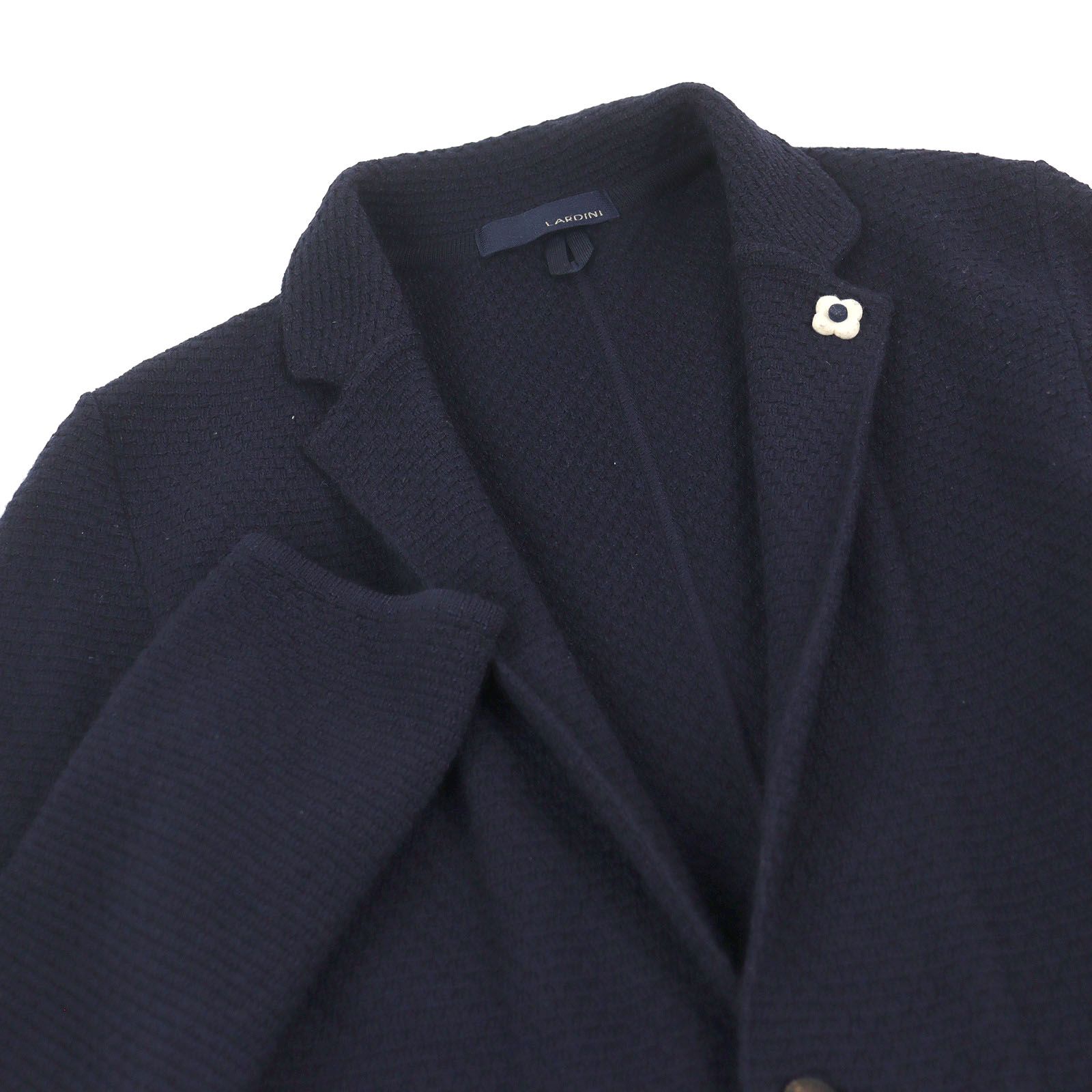 【美品】ラルディーニ ニットテーラードジャケット ブートニエール イタリア製 黒 楽天市場】ラルディーニ ニットジャケット ウール ダブル 秋冬
