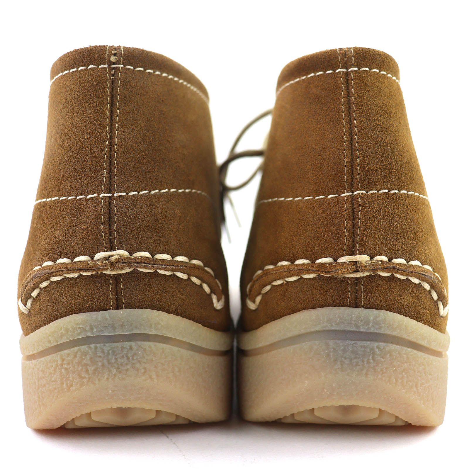  △TOM FORD トムフォード J 1332 T スウェードレザー ロゴ型押しソール モカシン ブーツ ブラウン 9 箱 保存袋付き イタリア製 メンズ 定価165 000円 モカシン デッキシューズ ブーツ 革靴