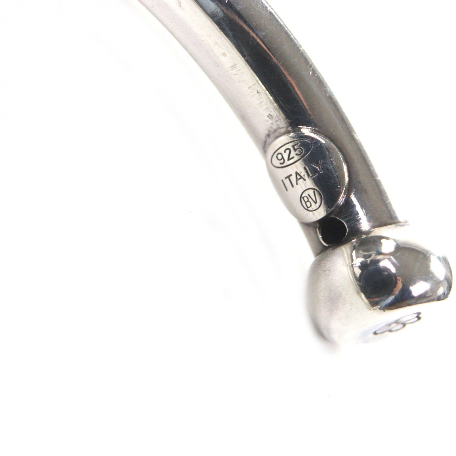  ボッテガヴェネタ 925 イントレチャート オープンブレスレット バングル シルバー イタリア製 重量18.94 g メンズ バングル リストバンド アクセサリー