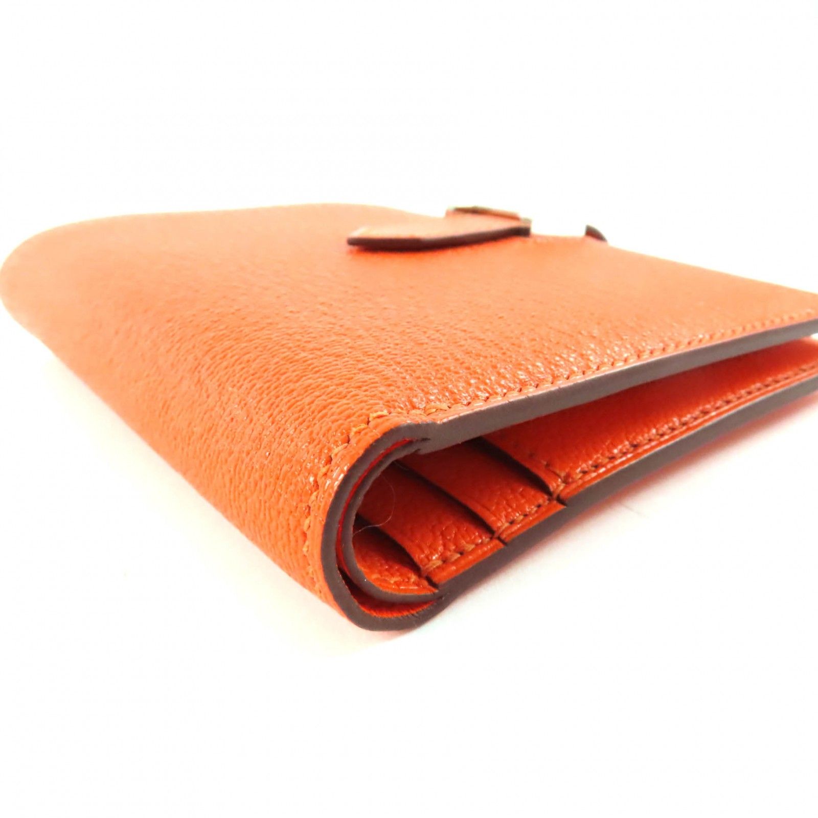 エルメス　ベアン2PLIS オレンジ&ブラウン□M刻印2009 シルバー金具 エルメス ベアン2PLIS オレンジ&ブラウン□M刻印2009 シルバー金具