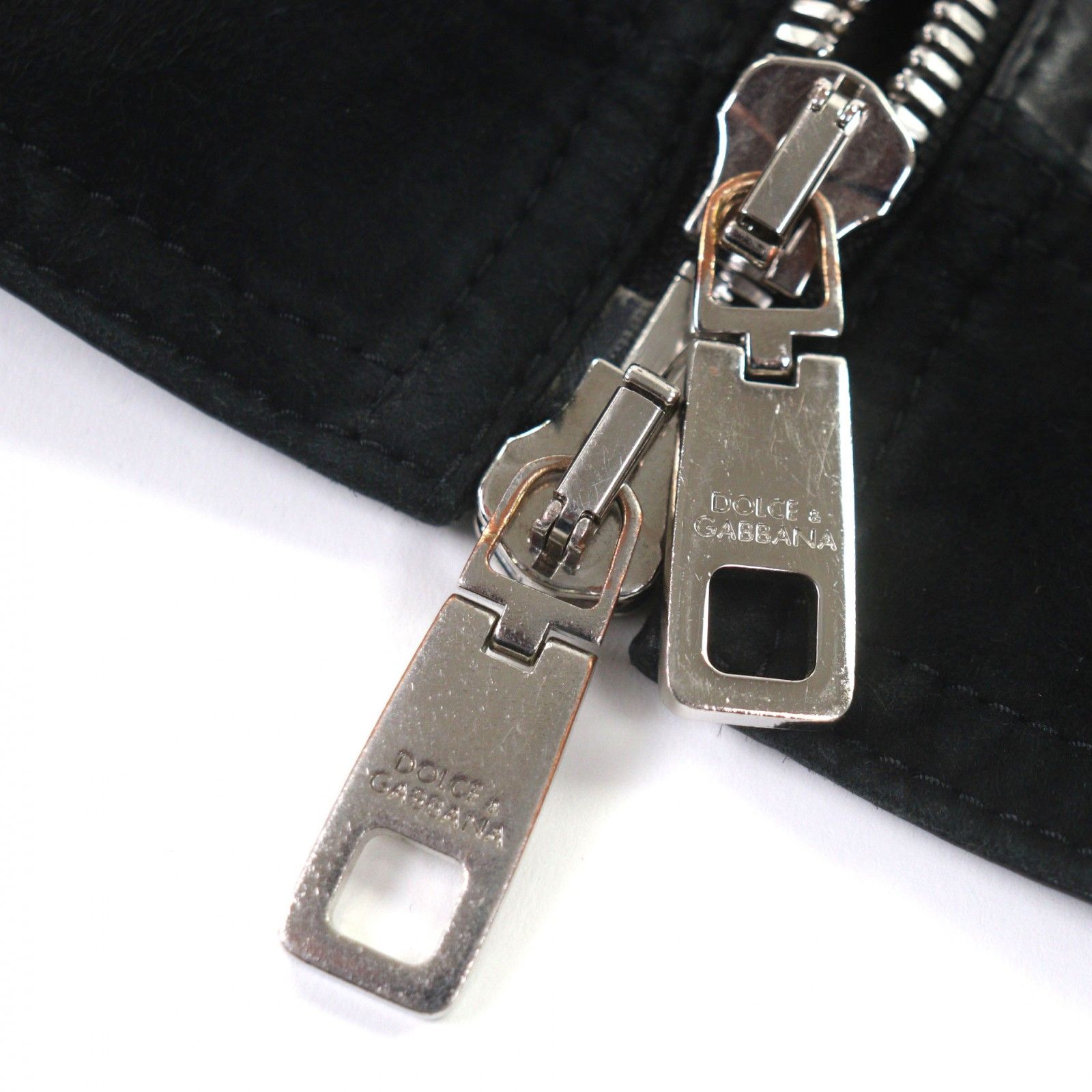 極美品▽DOLCE&GABBANA ドルチェ＆ガッバーナ 牛革 羊革 黒タグ