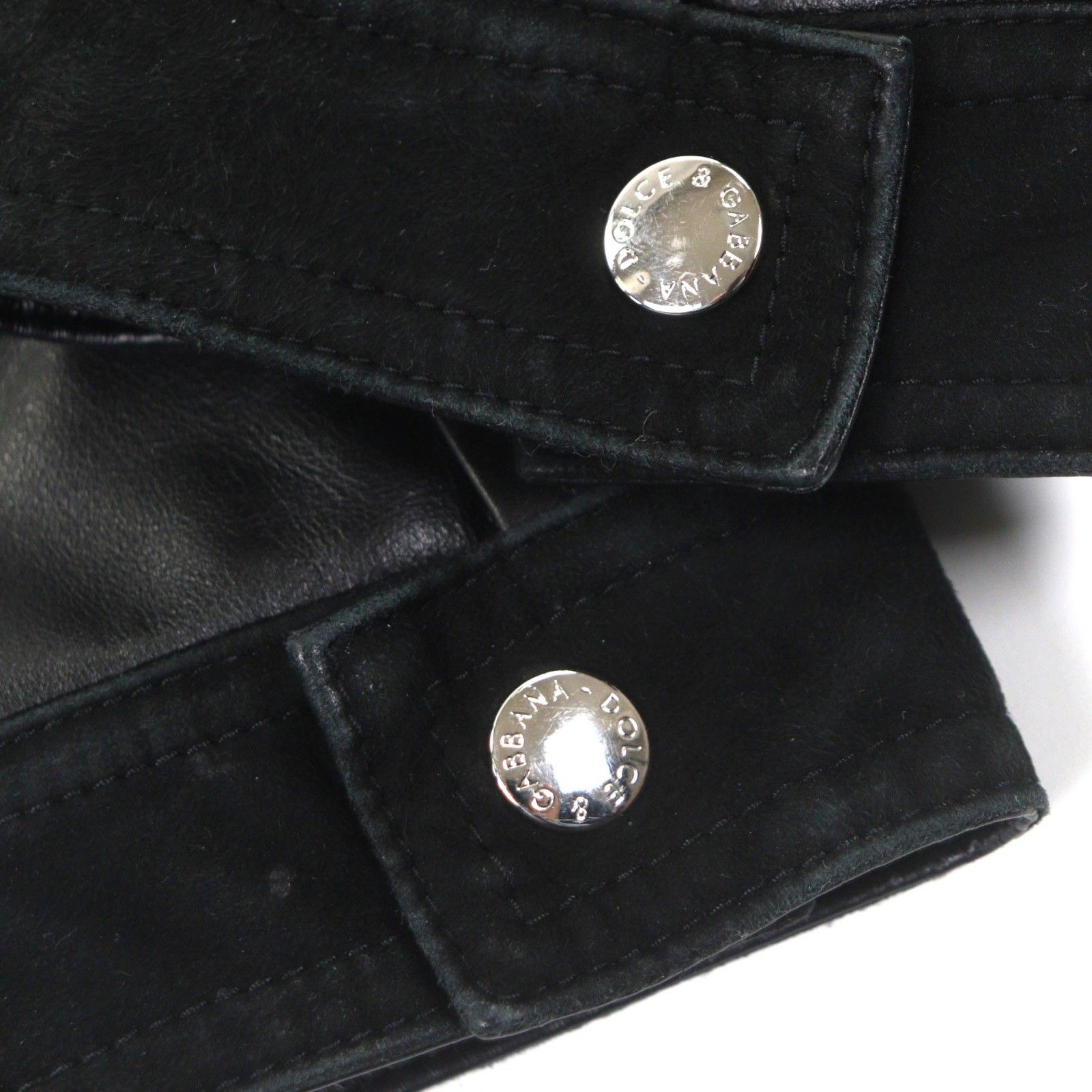 極美品▽DOLCE&GABBANA ドルチェ＆ガッバーナ 牛革 羊革 黒タグ