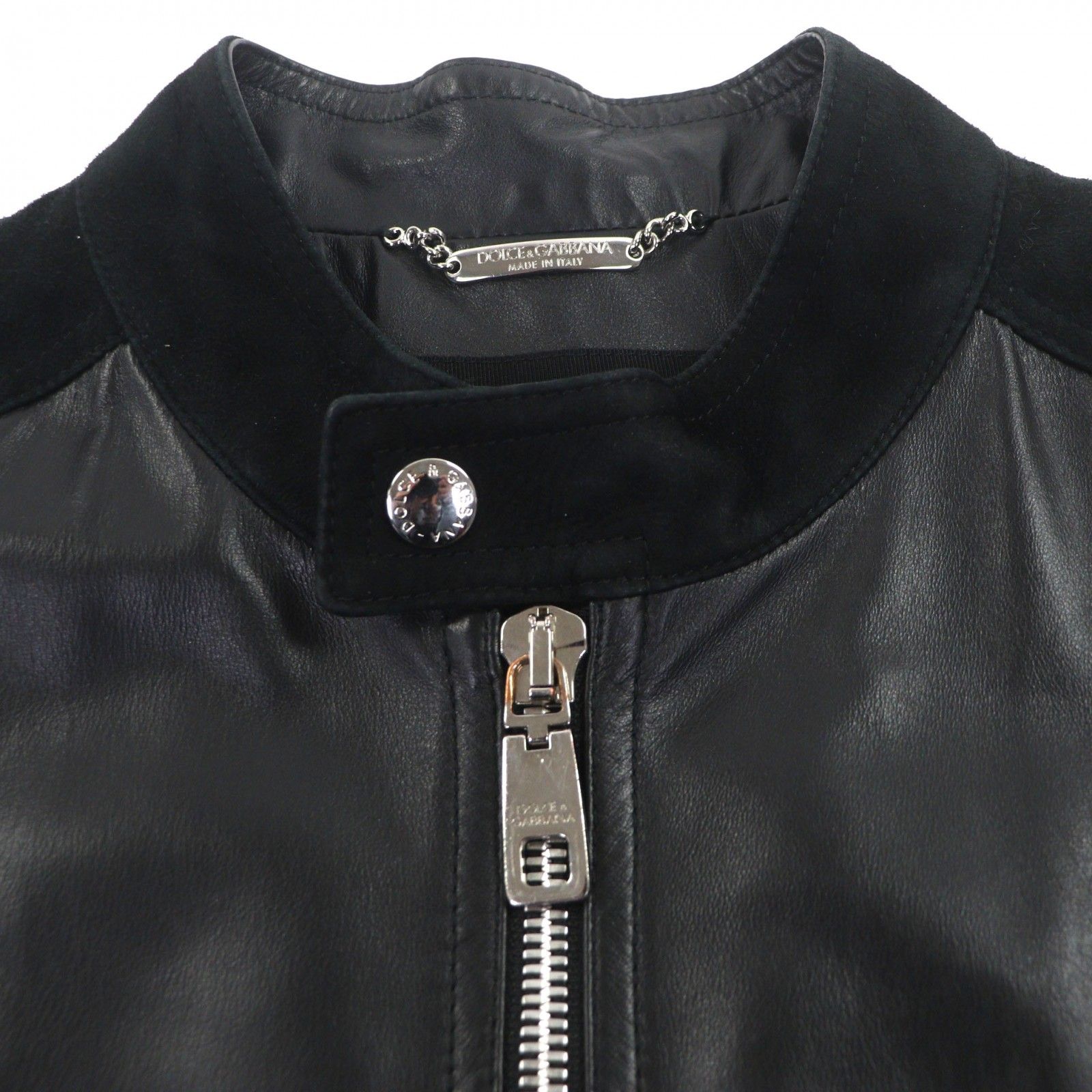 極美品▽DOLCE&GABBANA ドルチェ＆ガッバーナ 牛革 羊革 黒タグ