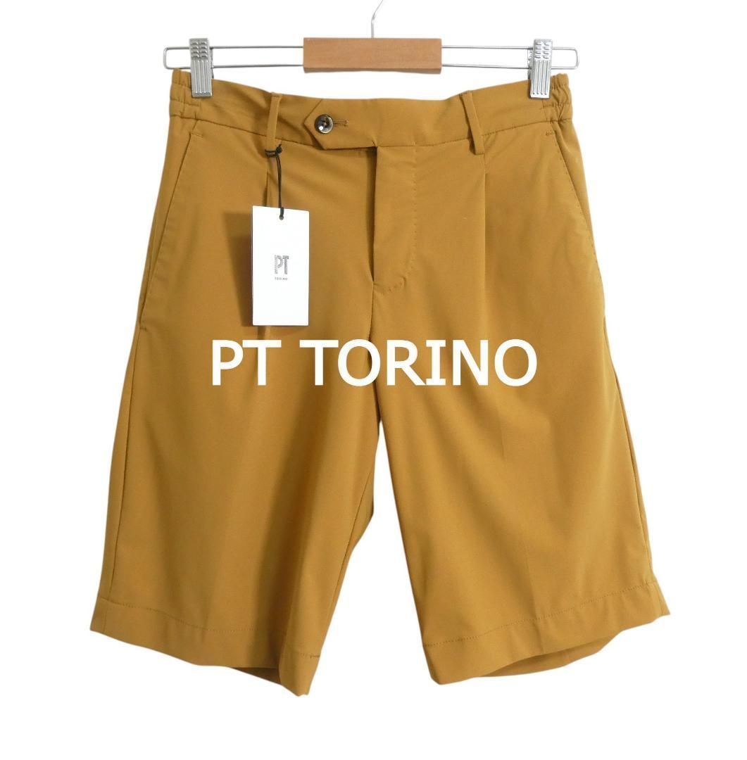 タグ付き PT TORINO ピーティートリノ サイズ42 BERMUDA バミューダ ストレッチ キネティックファブリック イージーショーツ ショートパンツ ハーフパンツ からし色 マスタード メンズ