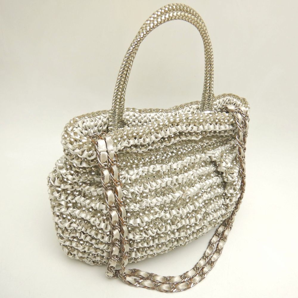 アンテプリマ ANTEPRIMA  ワイヤーバッグ リボン  ハンドバッグ PVC レディース  中古 ANTEPRIMA アンテプリマ 2WAY ハンドバッグ PVCワイヤーxリボン