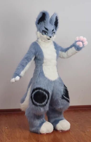 ☆着ぐるみ ケモノ体 フルスーツ セット NO.79 犬 青 全頭ヘッド