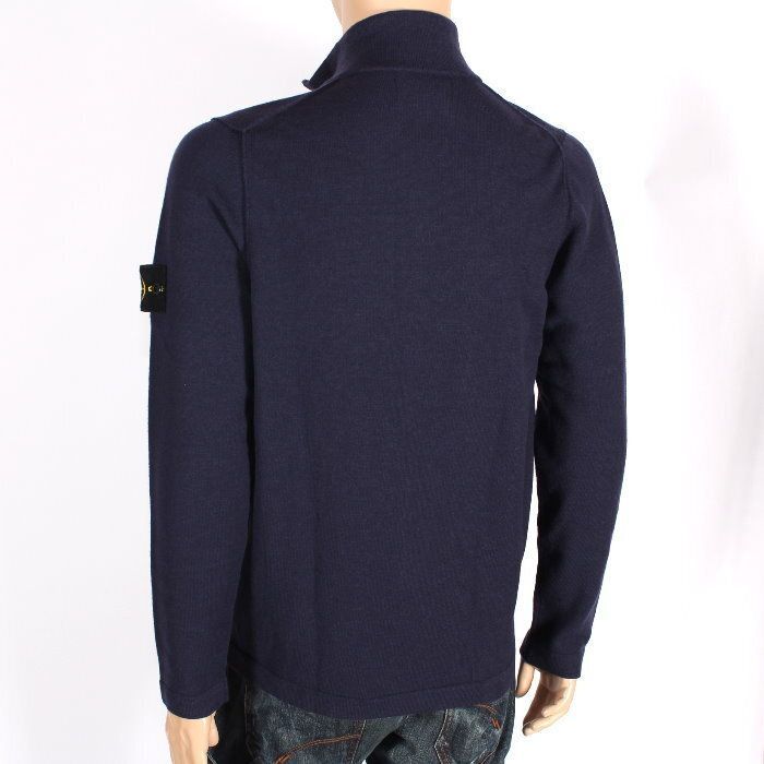 STONE ISLAND ストーンアイランド ジップアップ ニット ネイビー