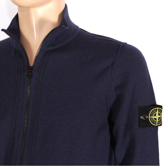 STONE ISLAND ストーンアイランド ジップアップ ニット ネイビー