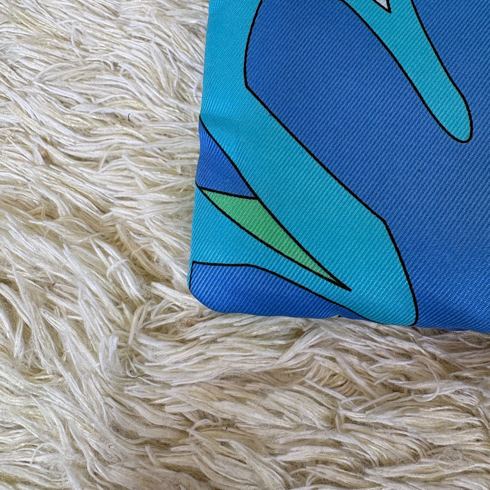 エミリオプッチ クラッチバッグ ハンドバッグ ブルー ナイロン レザー