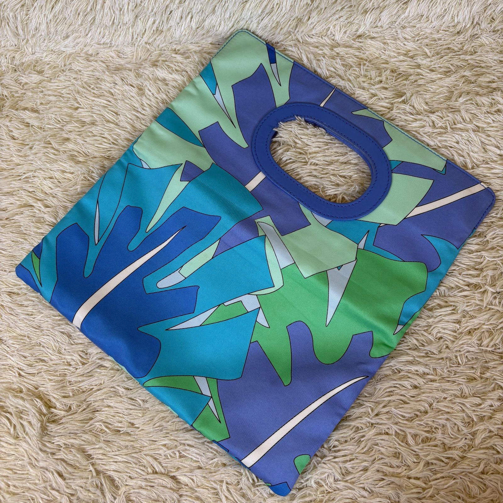 バッグ Emilio Pucci pouch/clutch エミリオプッチ クラッチ ハンドバッグ コーデュロイ スエード ピンク