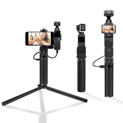 Smatree Osmo pocket 2|1 充電器 DJI 2|1用 充電でき延長ロッド 三脚付き スマートフォンホルダー 充電ベース スマートフォンとオスモ ポケット同時に使え 2回充電支持po