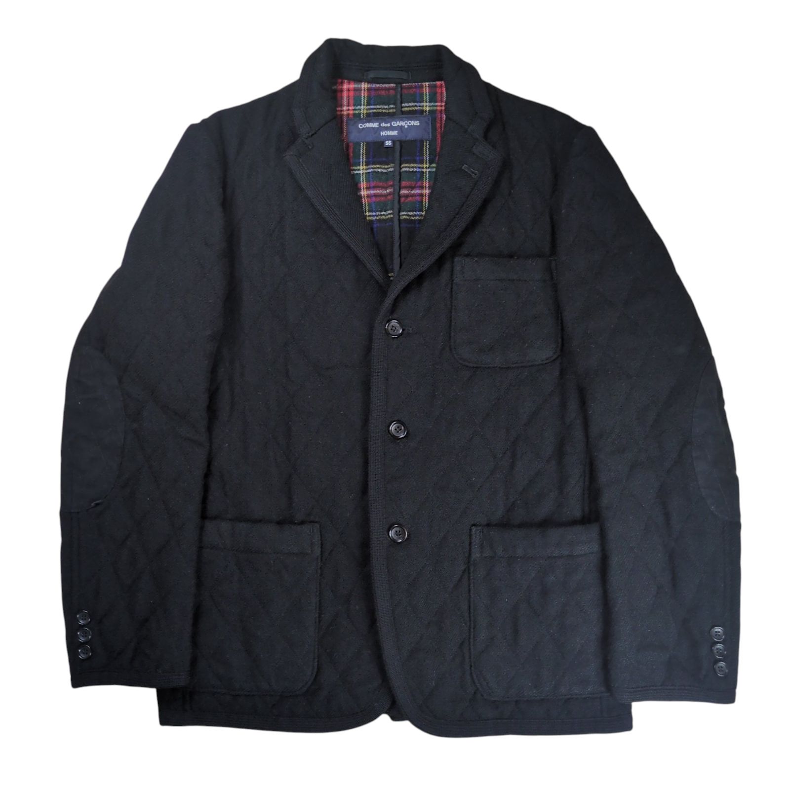COMME des GARCONS HOMME Check Liner Wool Quilting Jacket