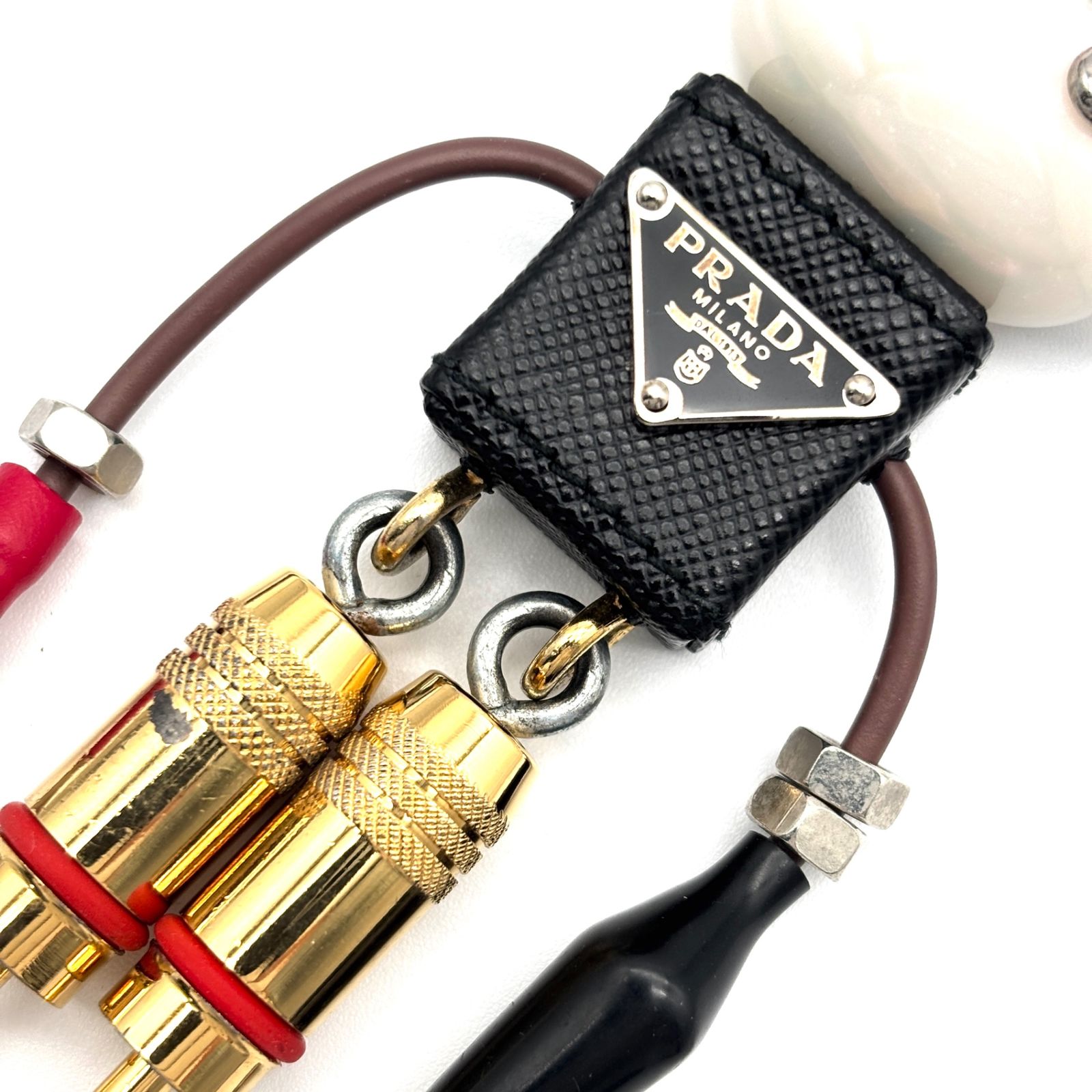 未使用級 PRADA プラダ エドワード ロボット キーホルダー バッグ