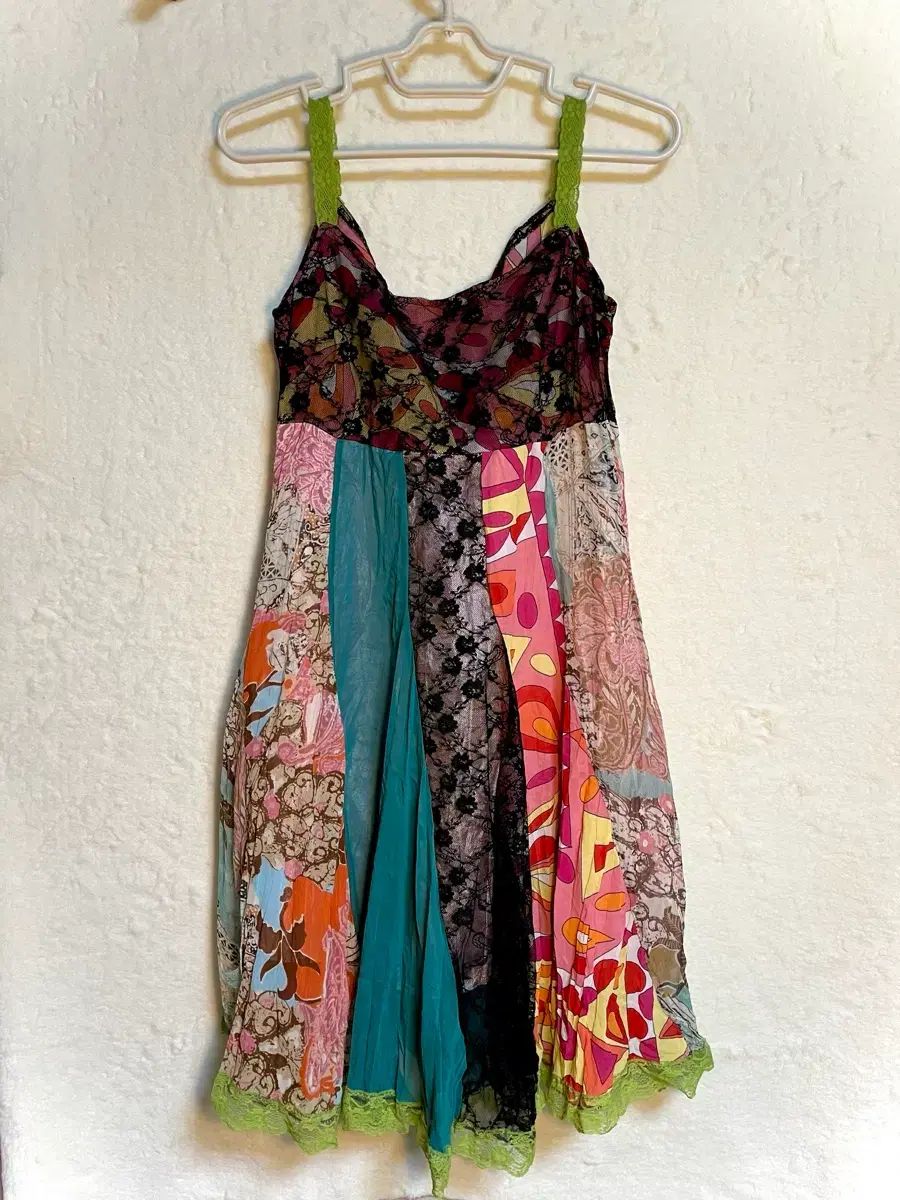 ヴィンテージ パッチ レイ リース スリーブレス ONE PIECE