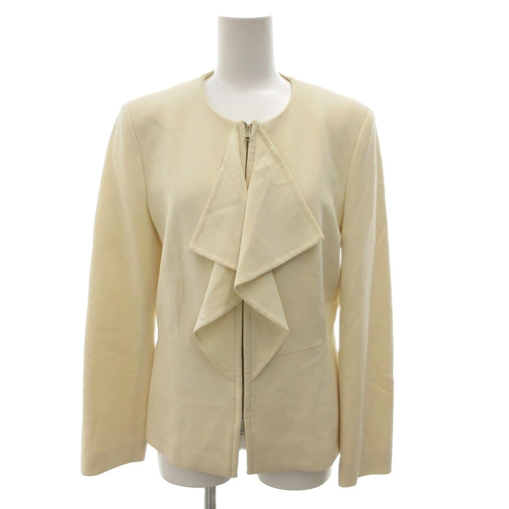 マックスマーラ MAX MARA 白タグ ノーカラー ジャケット ジップアップ