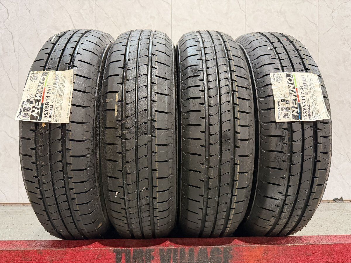 BS NEWNO 155|65 R 14 75 H 14インチ 夏タイヤ 4本 23年製 スペーシア タント アルト ミライース ムーブ等 MTW 404
