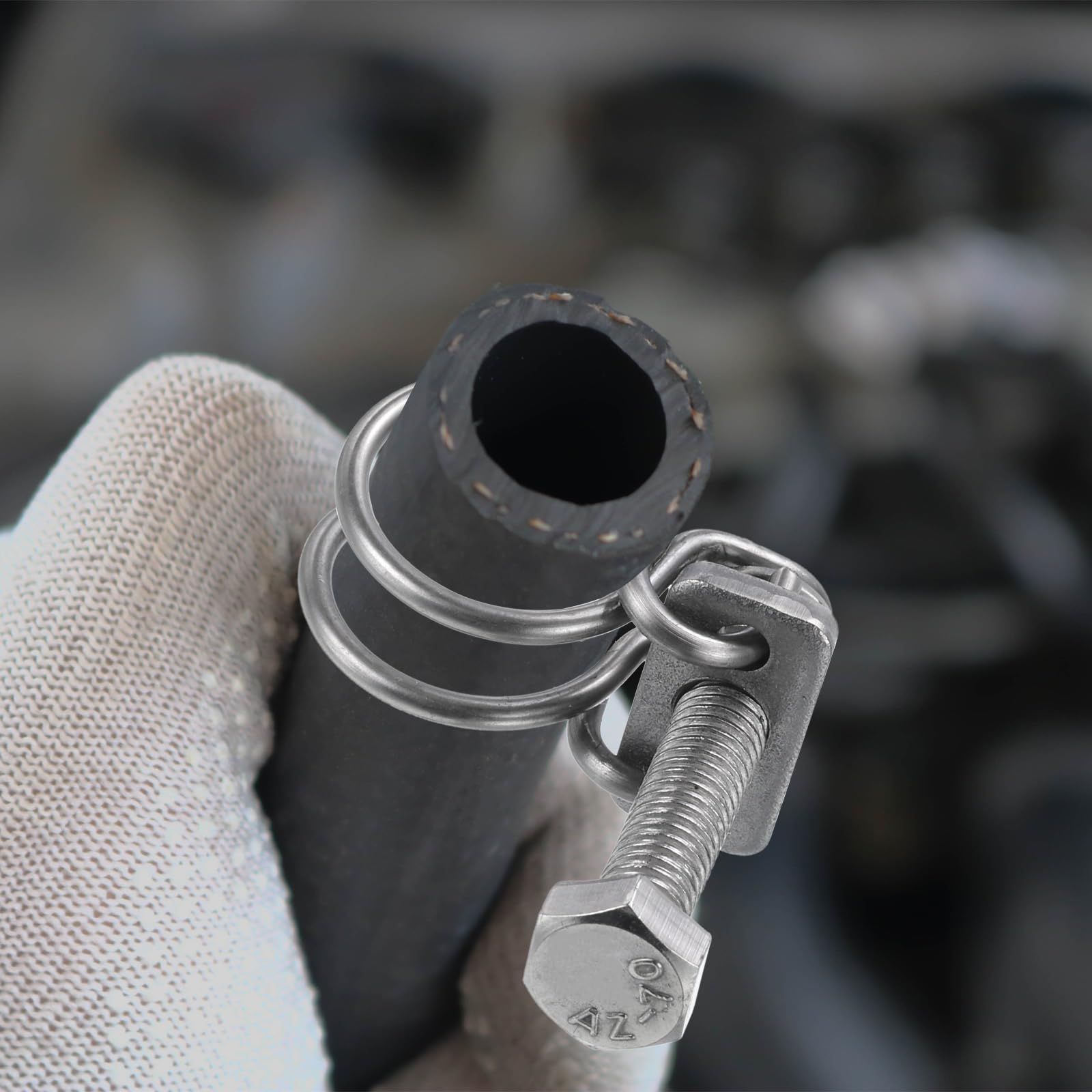 新品 uxcell 6個 ホースクリップ 適合ホース直径40mm-45mm ダブル