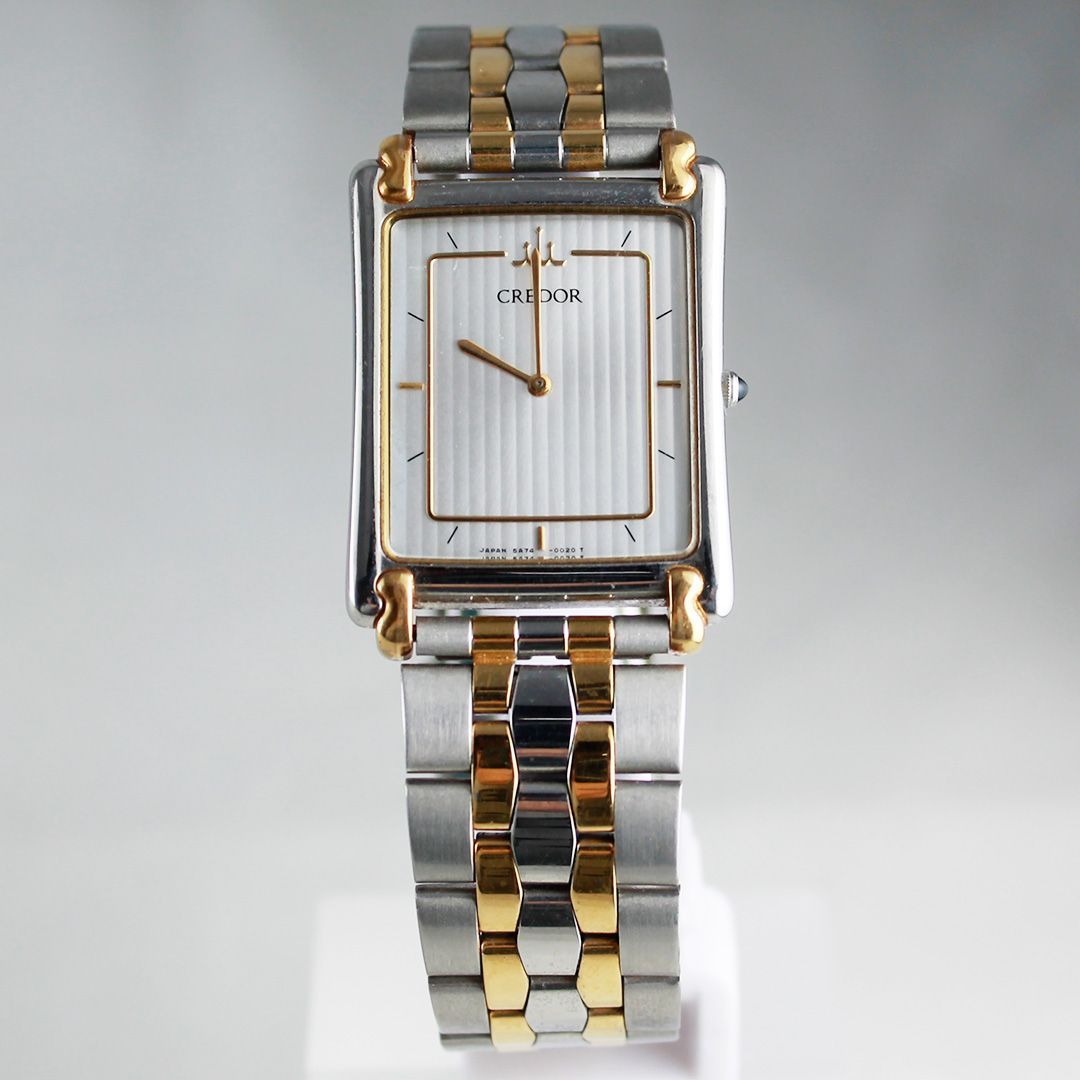 SA228 SEIKO CREDOR クレドール 5A74-5000 コンビ レクタンギュラー