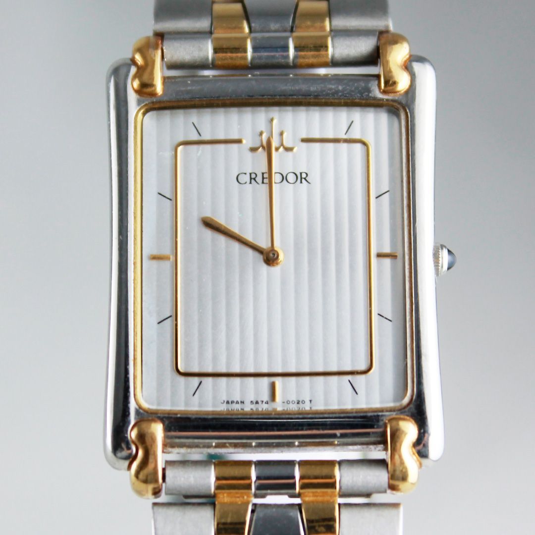 SA228 SEIKO CREDOR クレドール 5A74-5000 コンビ レクタンギュラー
