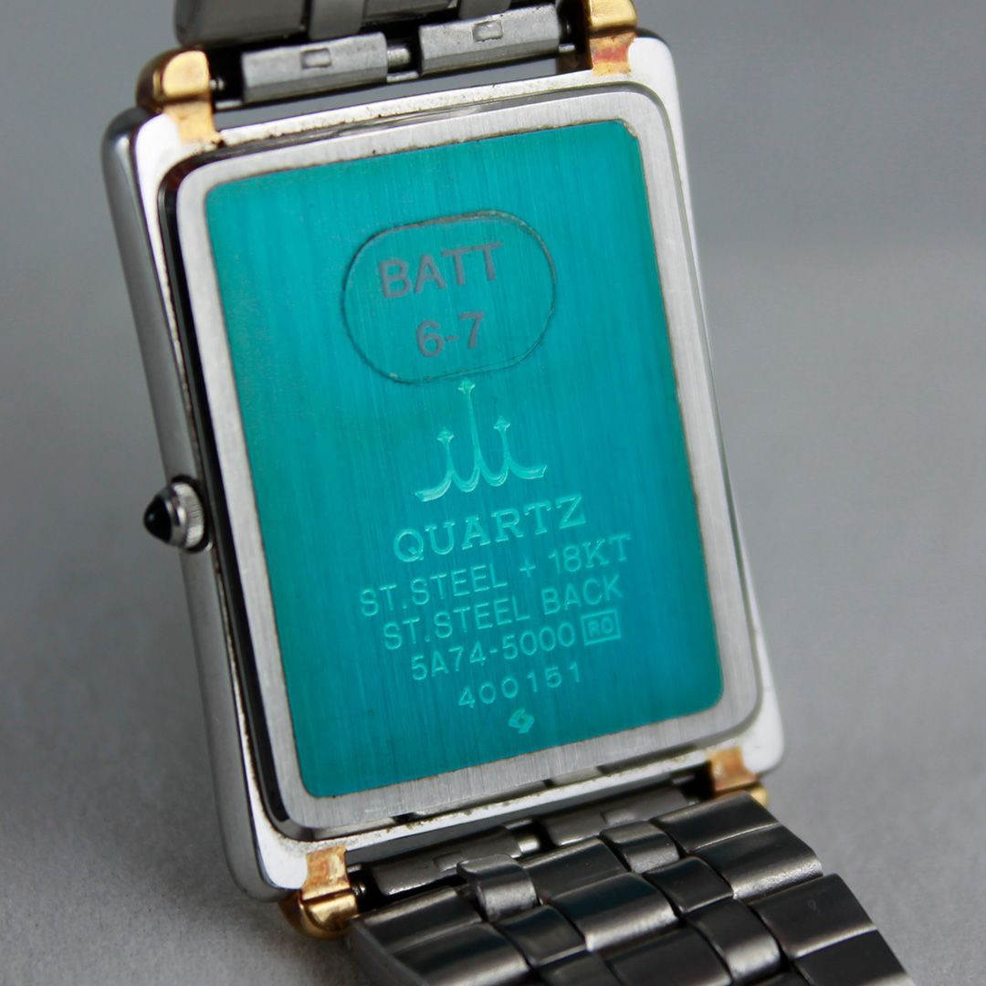 ✨SEIKO✨セイコー✨クレドール✨18KT✨5A74-5000✨腕時計 SA228 SEIKO CREDOR クレドール 5A74-5000 コンビ レクタンギュラー