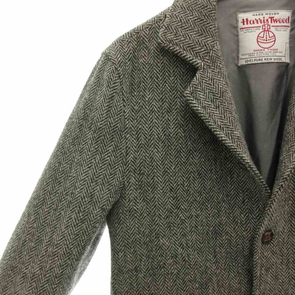 ハリスツイード Harris Tweed ウールテーラードジャケット くるみ