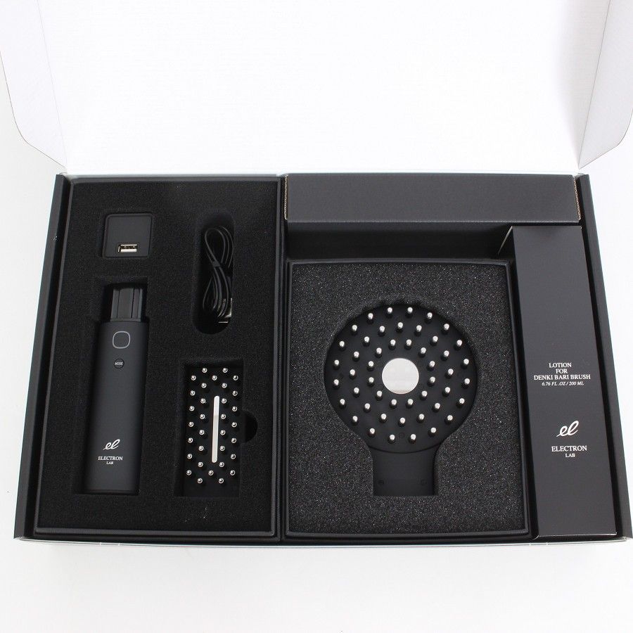 デンキバリブラシ 2.0 ボディ ローション ケース付き 低周波美容機器 ヘッドスパ フェイシャルエステ ボディケア エレクトロン ELECTRIC BARI BRUSH 本体