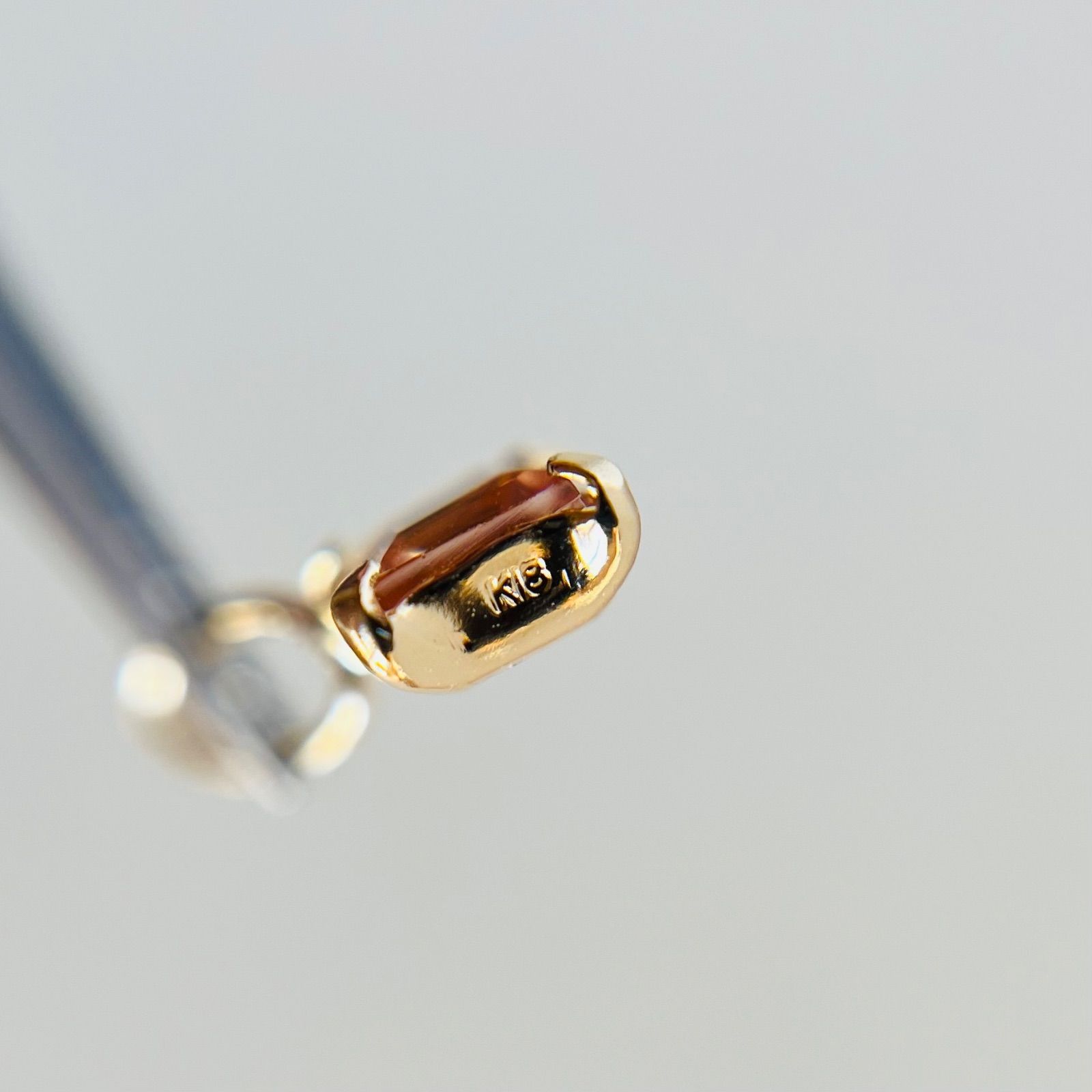 K18 希少 天然インペリアルトパーズ SQ ペンダントトップ レア - メルカリ