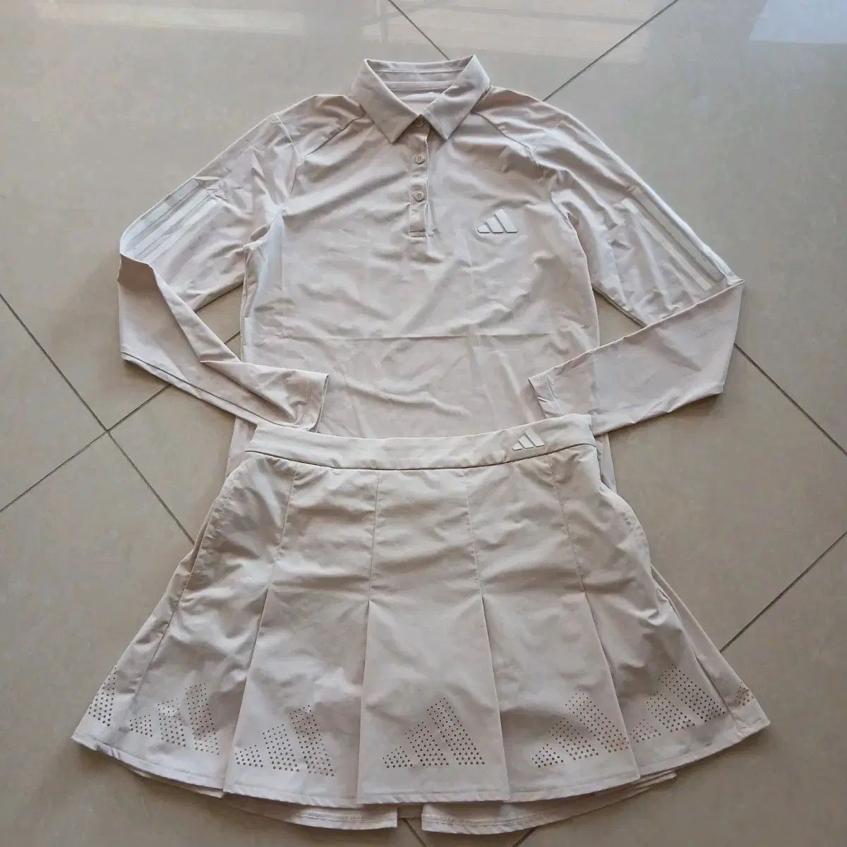 アディダス ゴルフウェア 長袖Tシャツ プリーツスカート セット