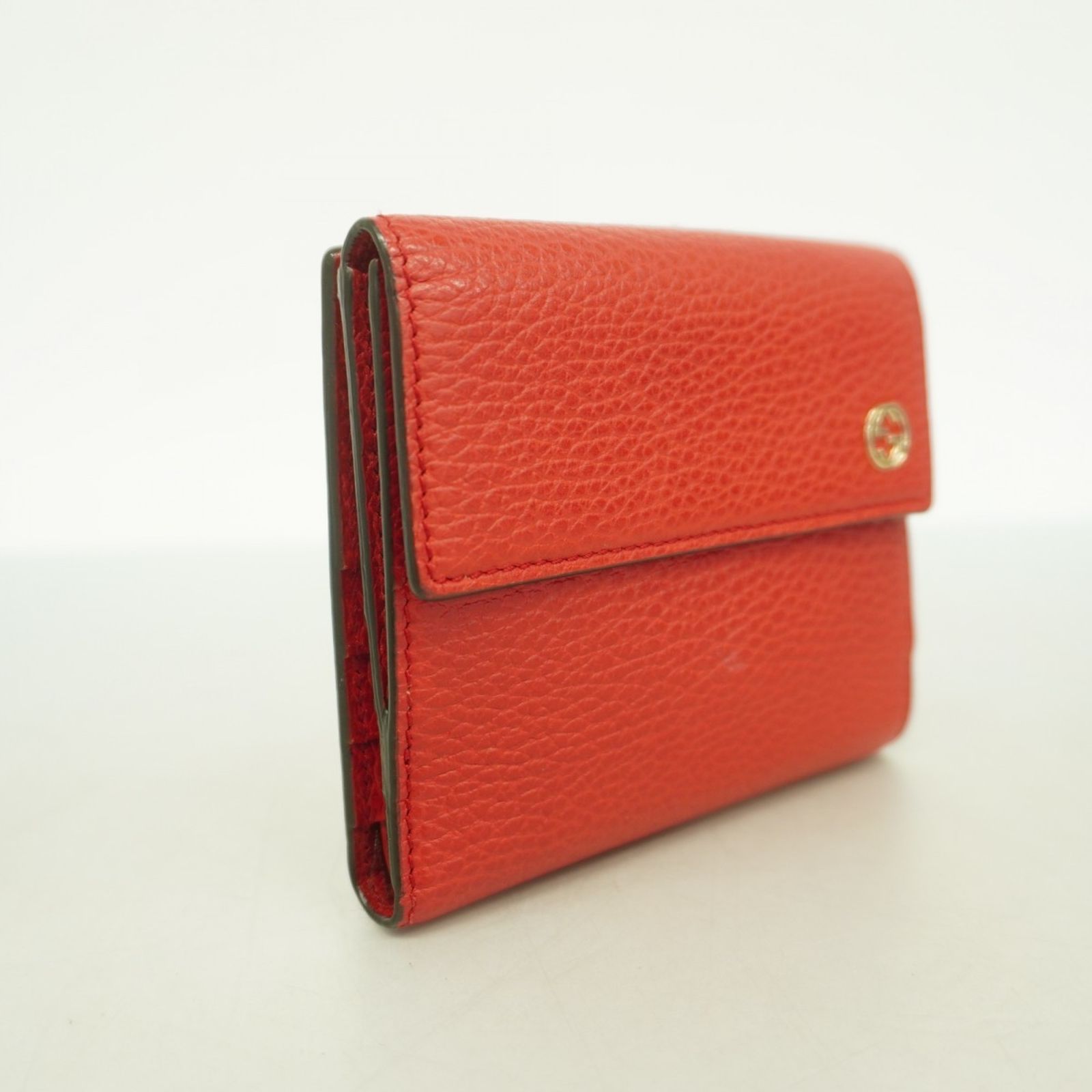 グッチ Gucci 財布 インターロッキングG 449405 レザー レッド シャンパンレディース