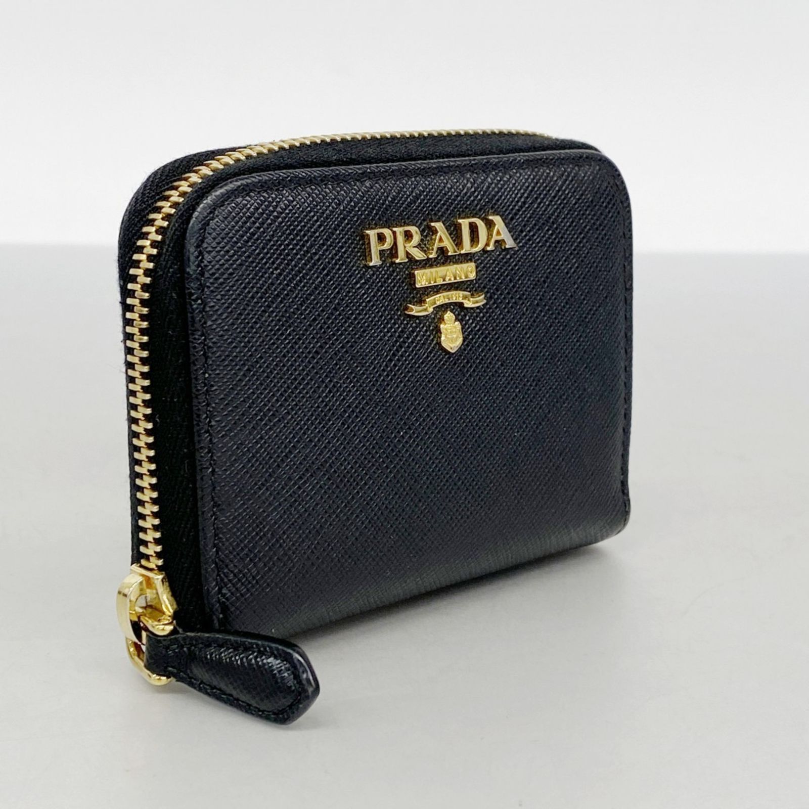 プラダ Prada 財布 コインケース サフィアーノ レザー ブラック レディース