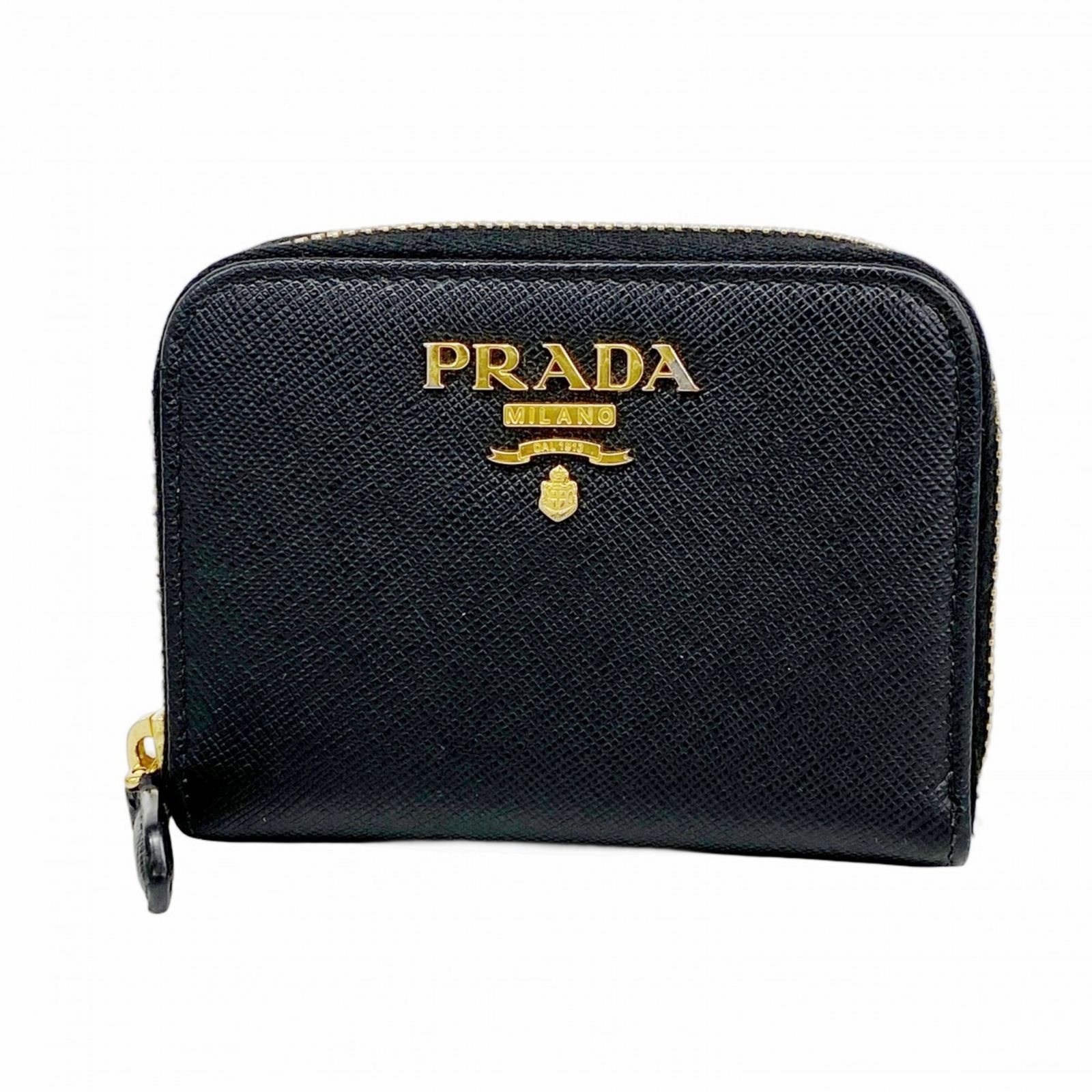 プラダ Prada 財布 コインケース サフィアーノ レザー ブラック レディース